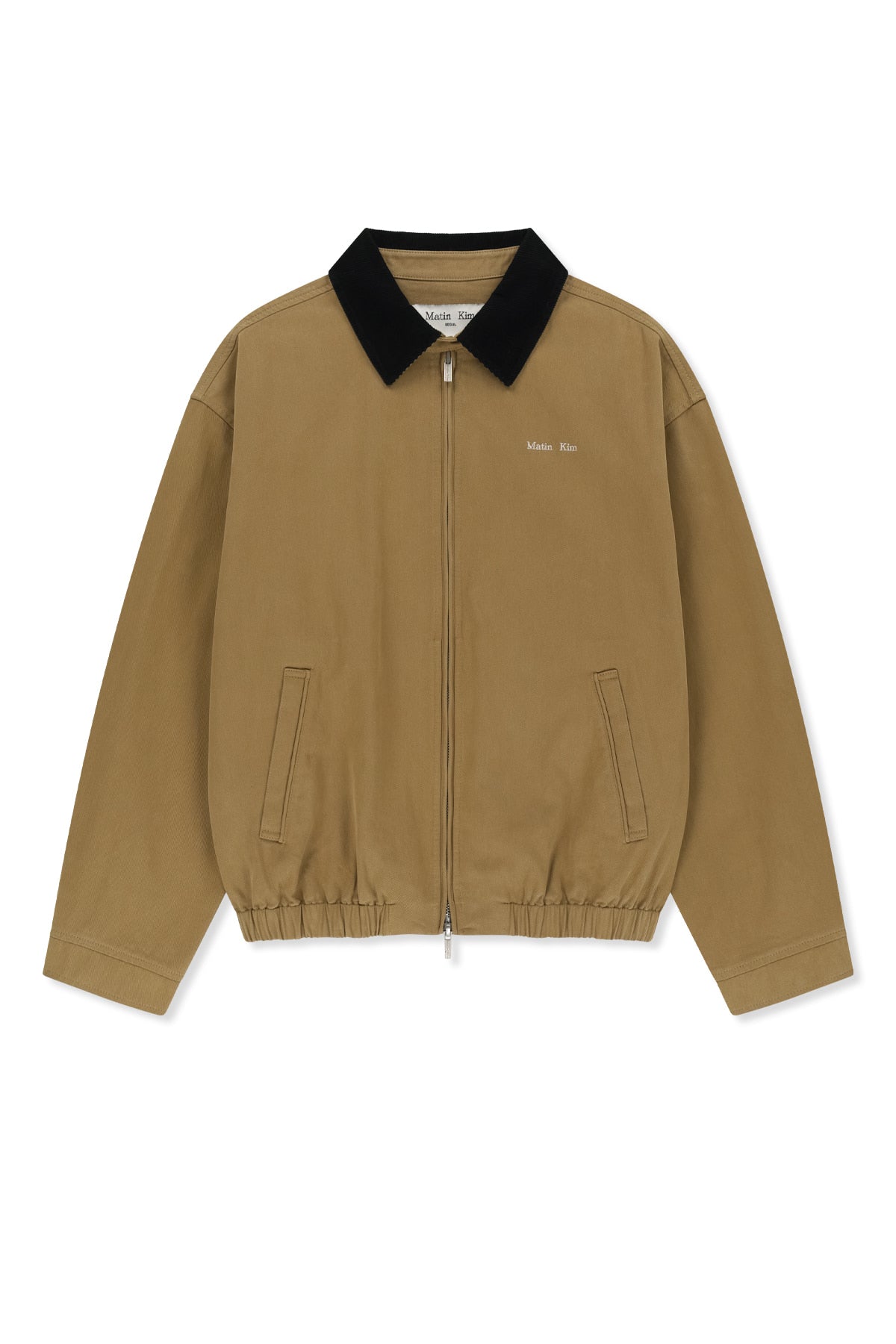 Matinkim Corduroy Contrast Trim Blouson Jumper IN Beige