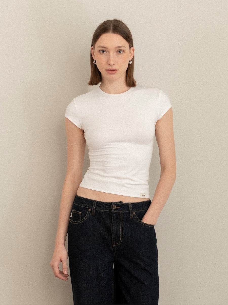 GLOWNY G Slim Tee (White)