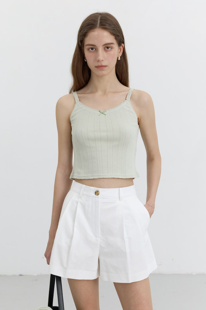 Dunst Pointelle Sleeveless Top Mint