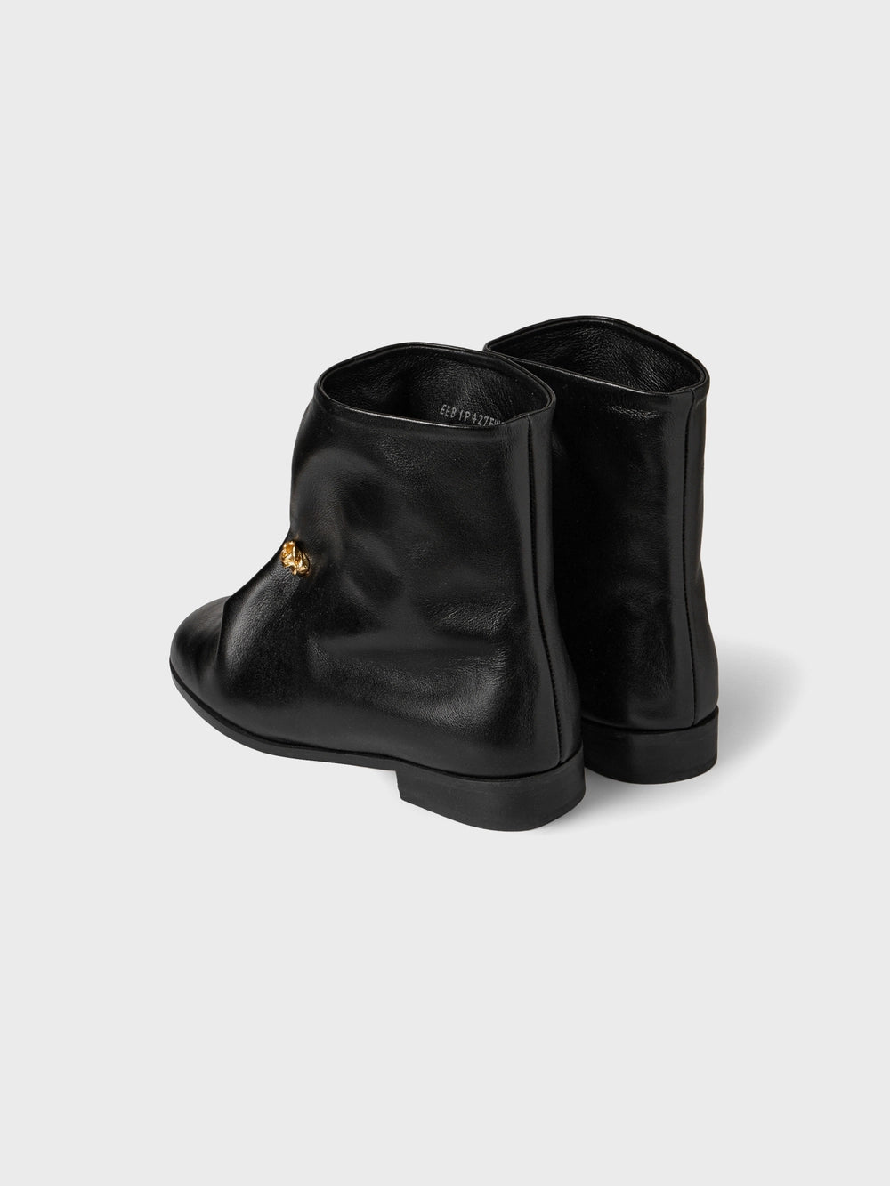 EENK Brooch Ankle Boots - Black