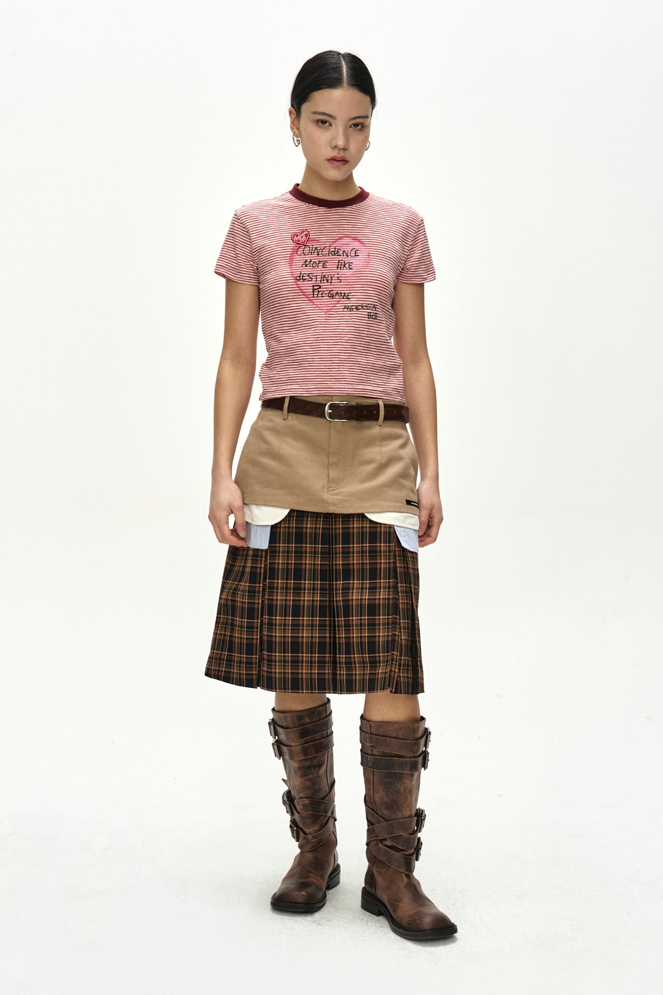 Andersson Bell (Essential) Heart Message Stripe T-Shirt