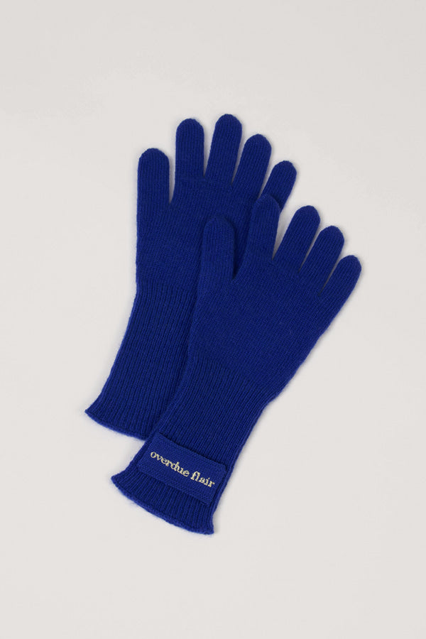 Overdueflair Soft Cashmere Gloves Cobalt Blue