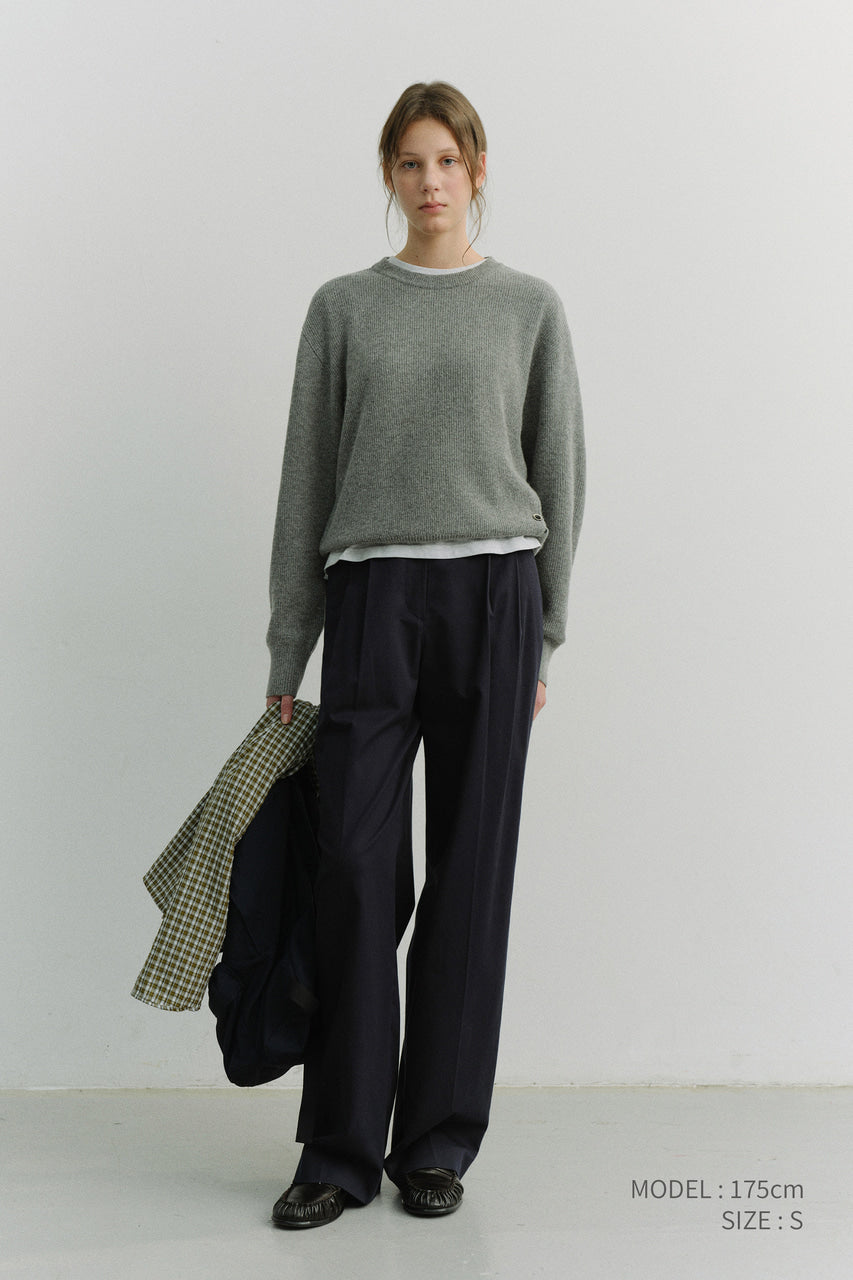Dunst Double Pleated Chino Slacks Navy