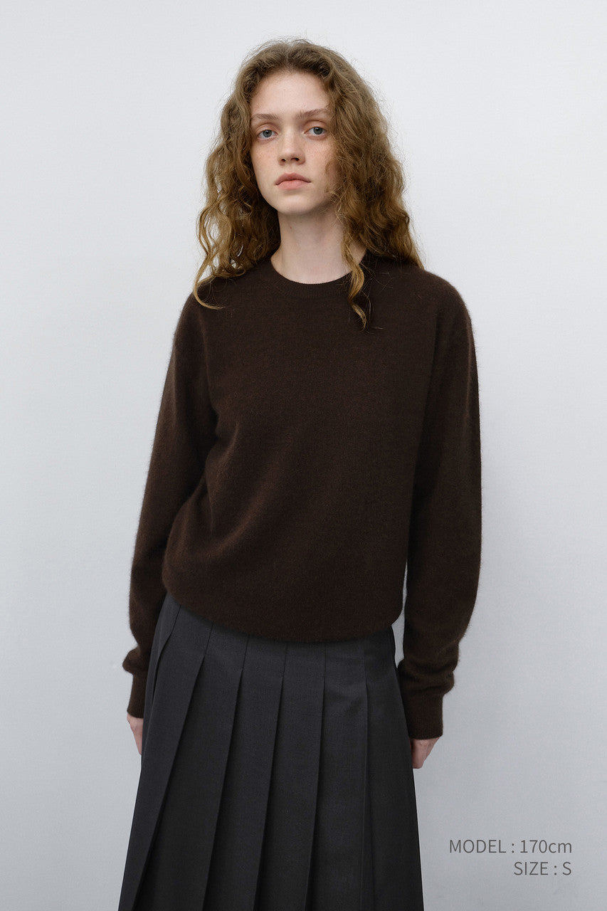 Dunst Unisex Essential Crewneck Sweater Brown