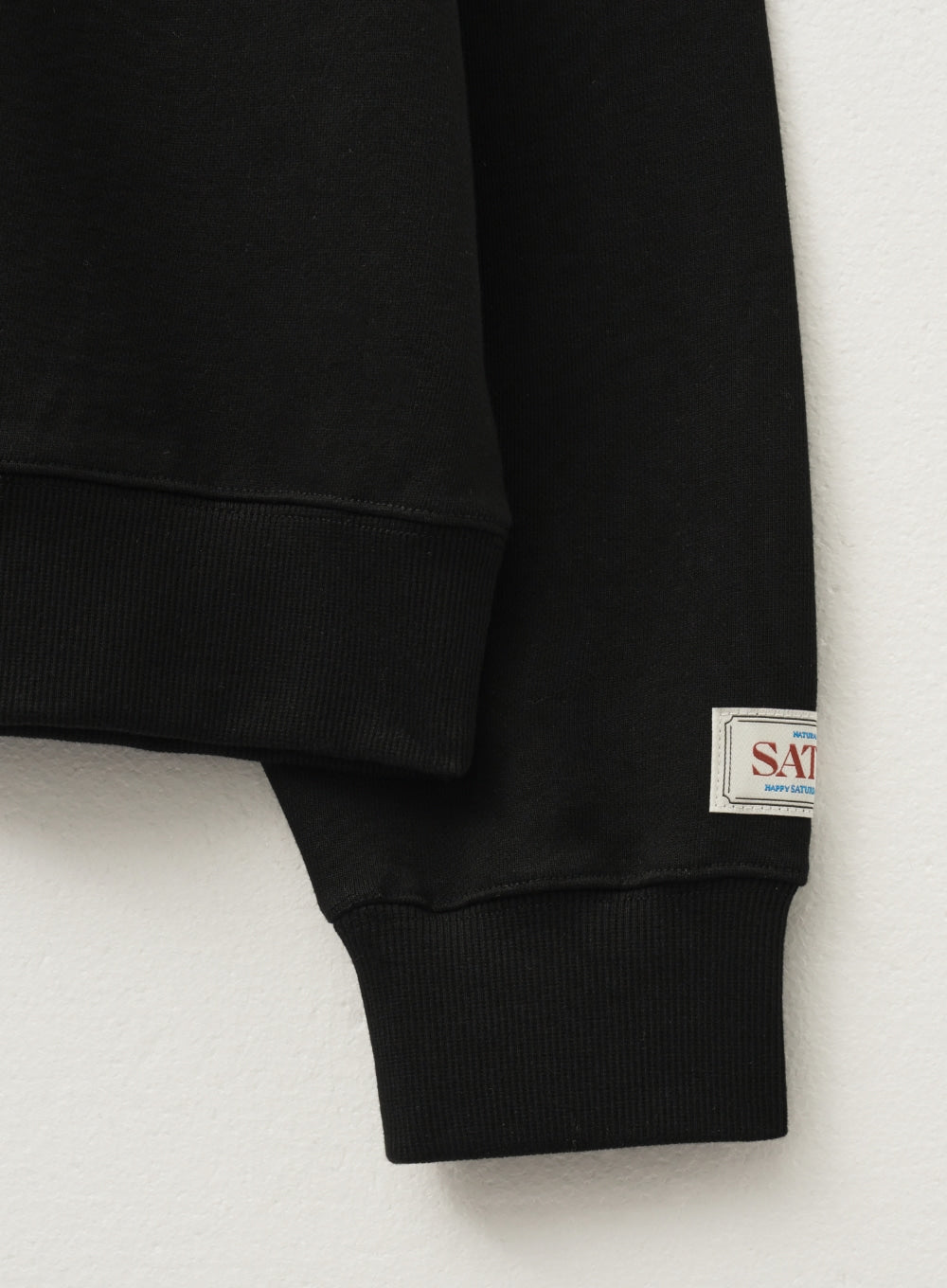 [satur] (W) Loren Small Logo Basic Sweatshirt - Black Brown