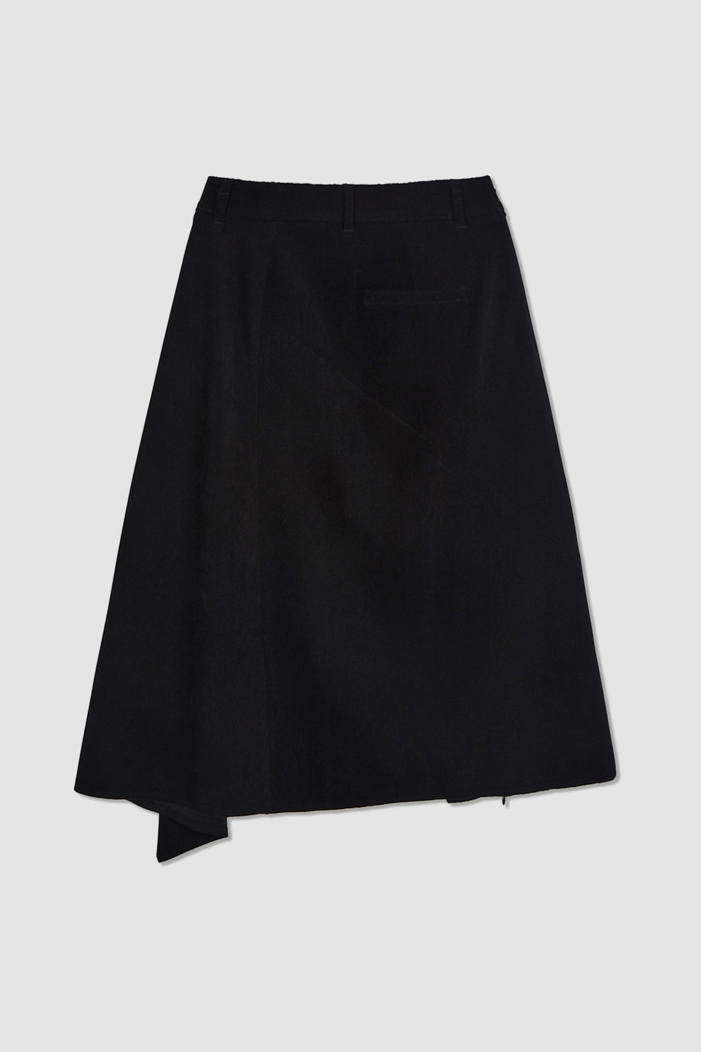 Matinkim Asymmetric Wrap Midi Skirt IN Black