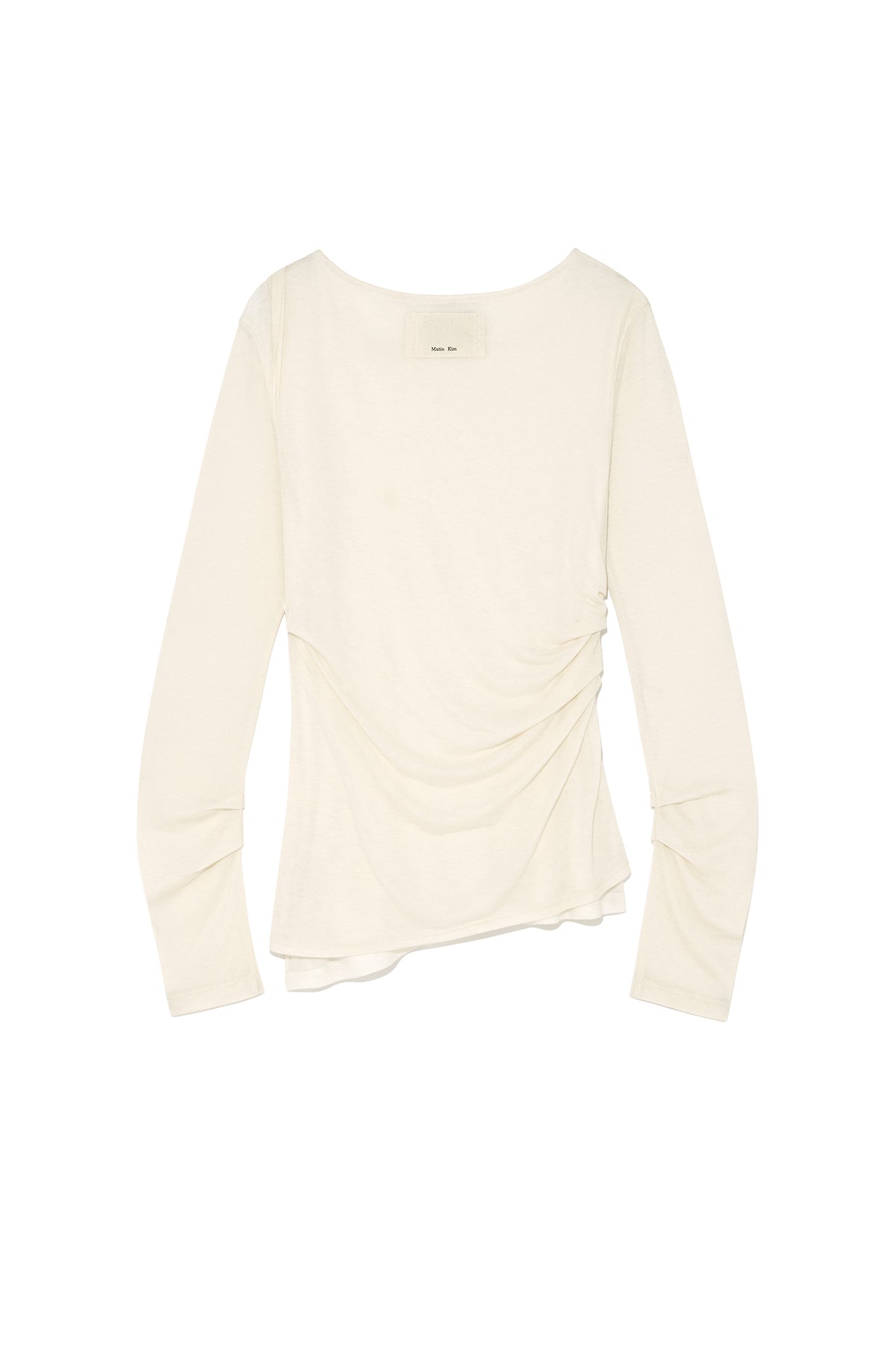 [matinkim] TURN UP DETAIL LAYERED TOP IN LIGHT BEIGE
