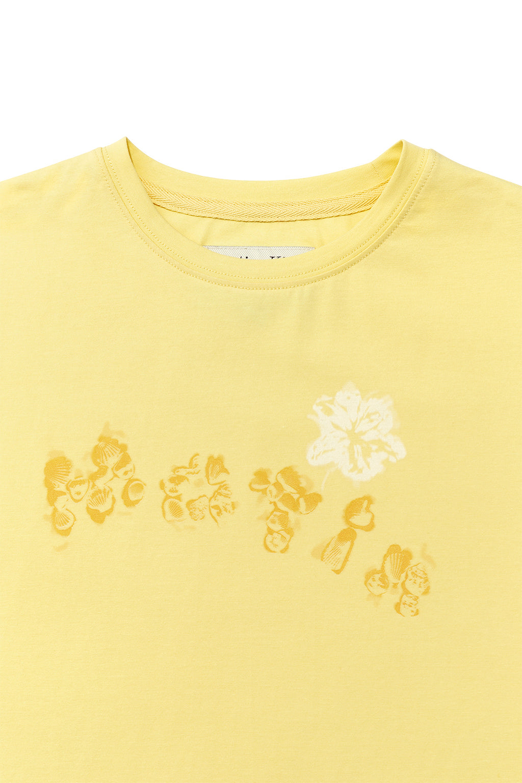 [matinkim] BUBBLY GRAPHIC PRINTING TOP IN LIGHT YELLOW