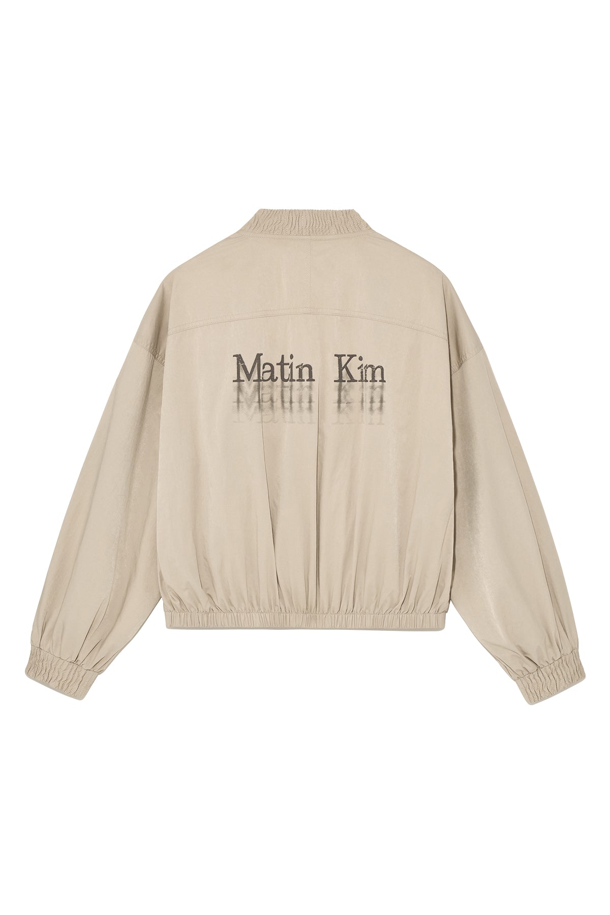 [matinkim] WASHED VOLUME BOMBER JUMPER IN BEIGE