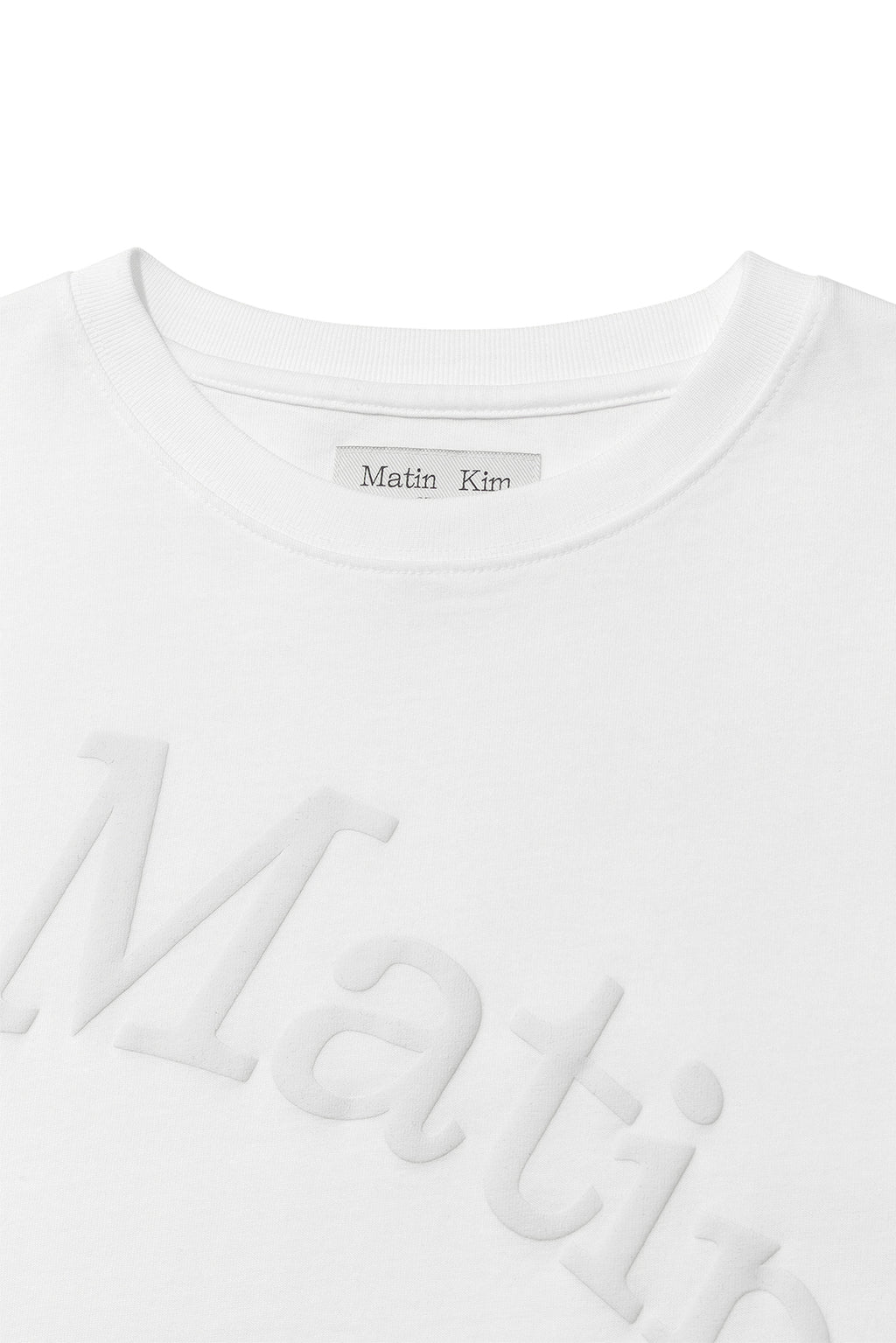 [matinkim] MATIN WAVE PRINTING LOGO TOP IN WHITE