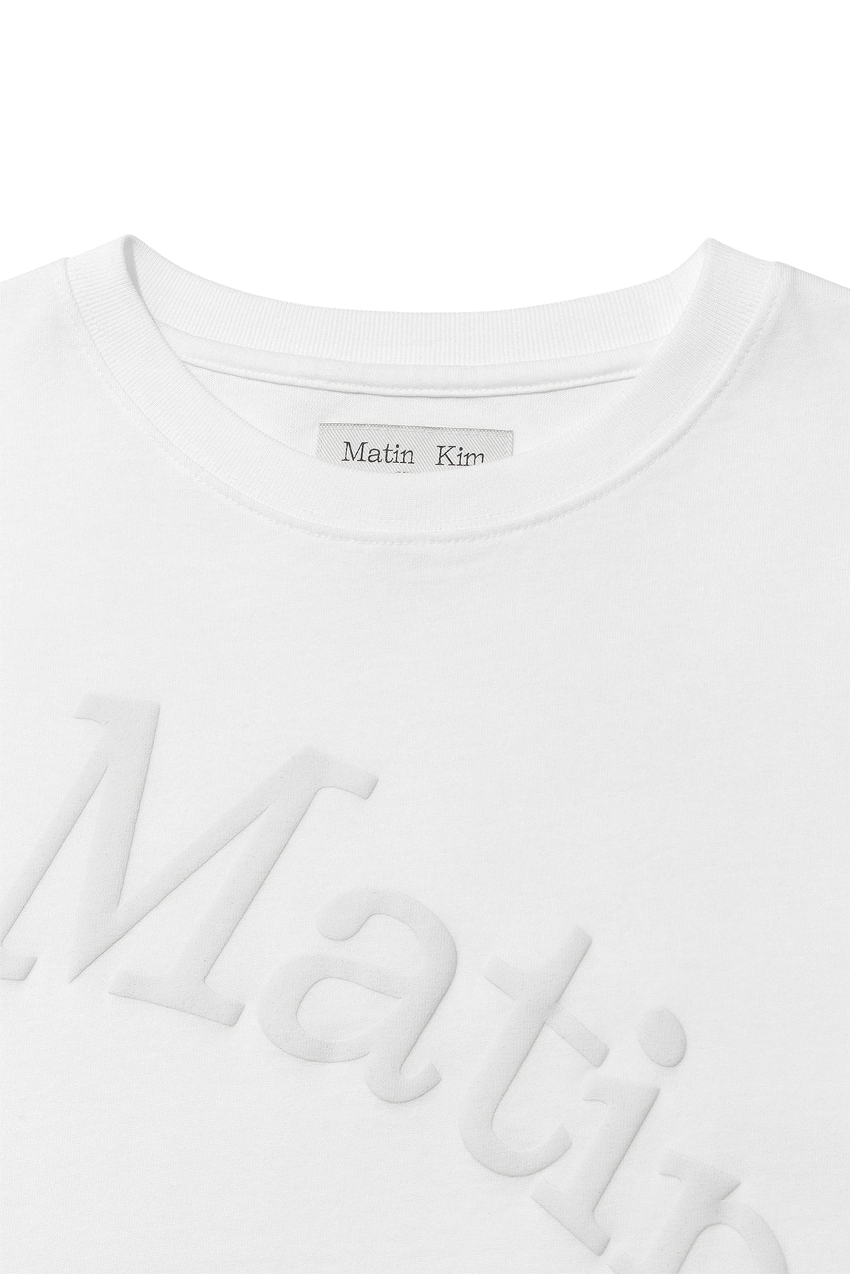[matinkim] MATIN WAVE PRINTING LOGO TOP IN WHITE