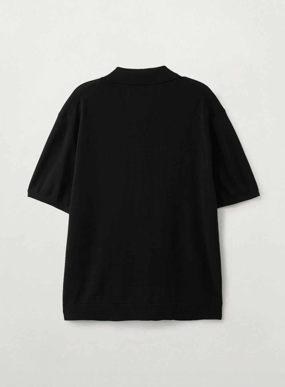Satur Collar Half Knit Cardigan - Black