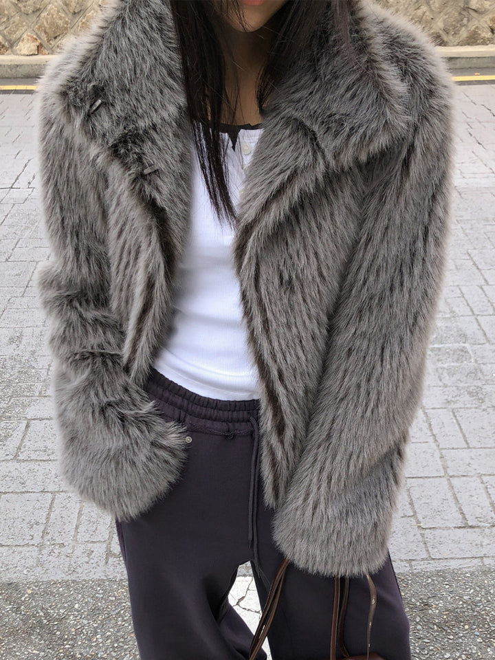 Raive Hair Fur Half Jacket