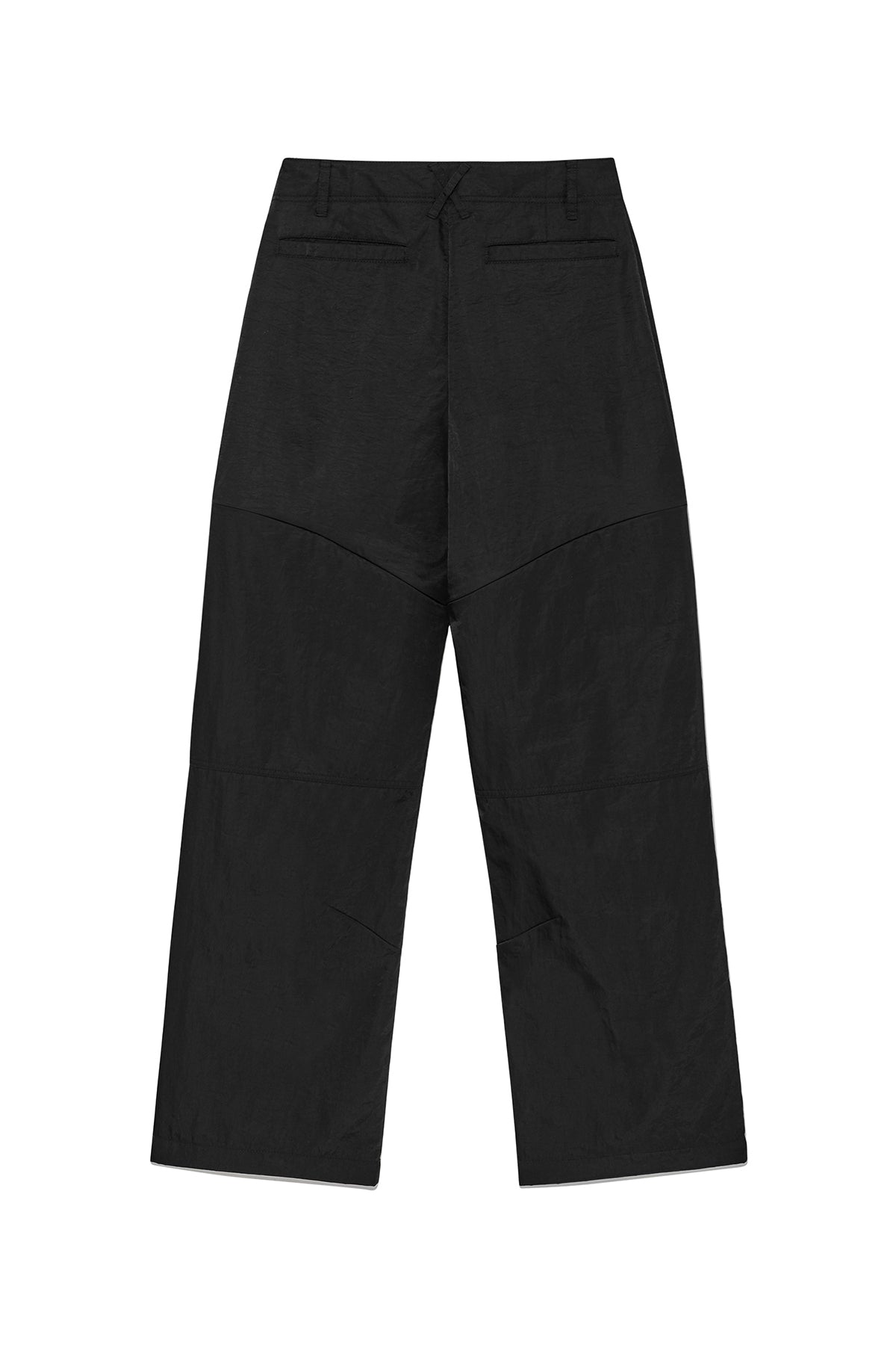 [matinkim] ZIPPER DETAIL NYLON PANTS IN BLACK