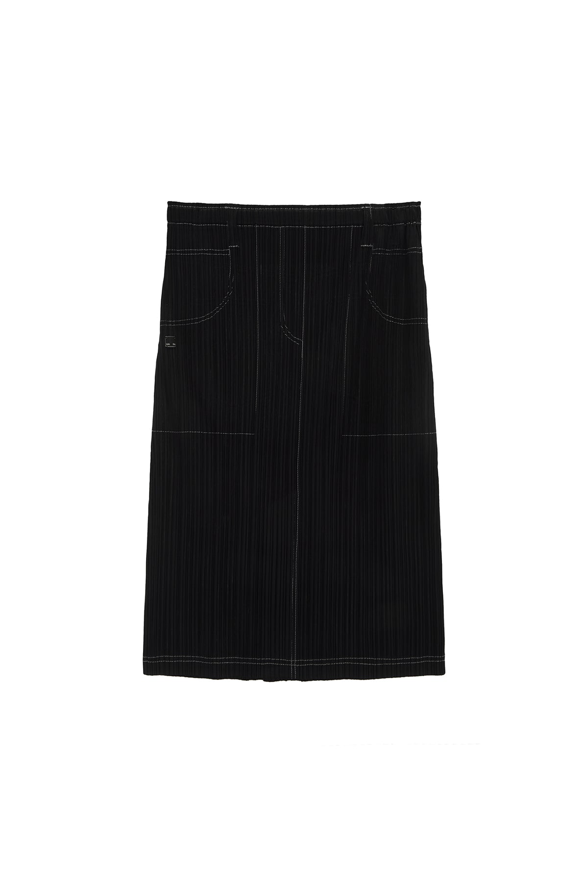 Matinkim Pleats Stitch Layered Skirt IN Black