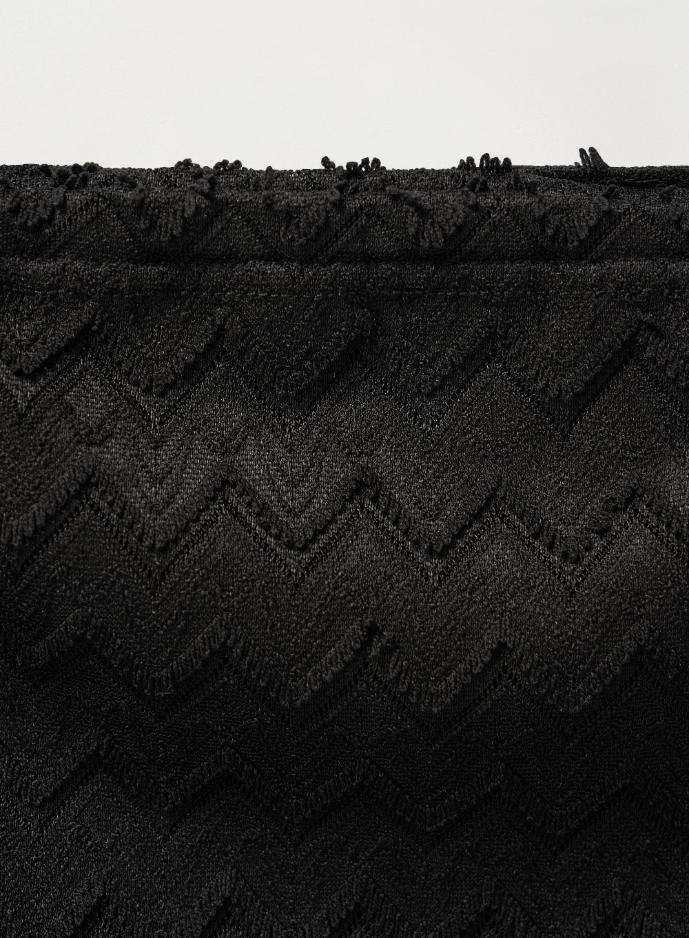 [satur] (W) Crochet Layered Skirt - Black