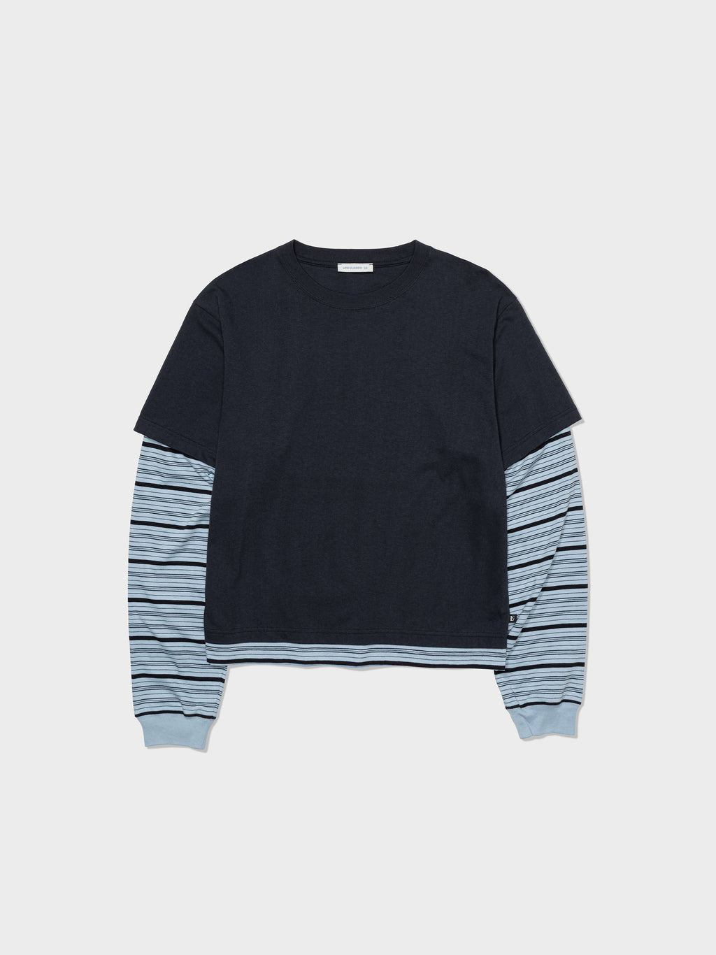 Low Classic Striped Layered Long Sleeve T-Shirt Navy