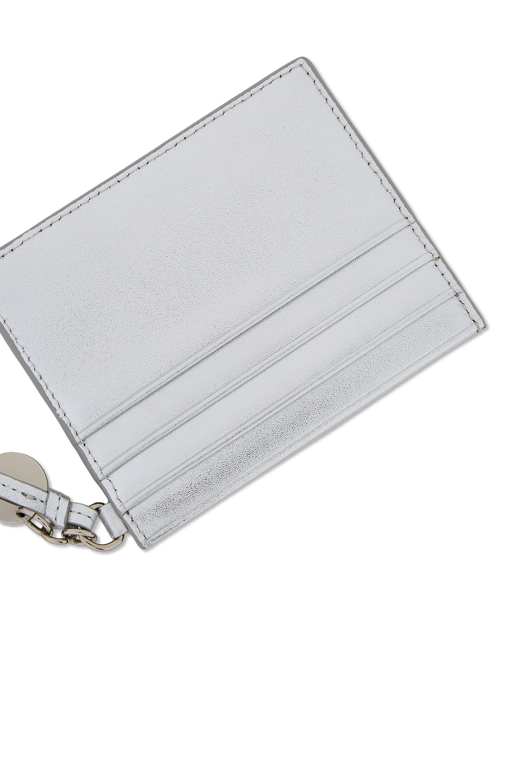 Matinkim Steel Logo Rivet Card Wallet IN Silver