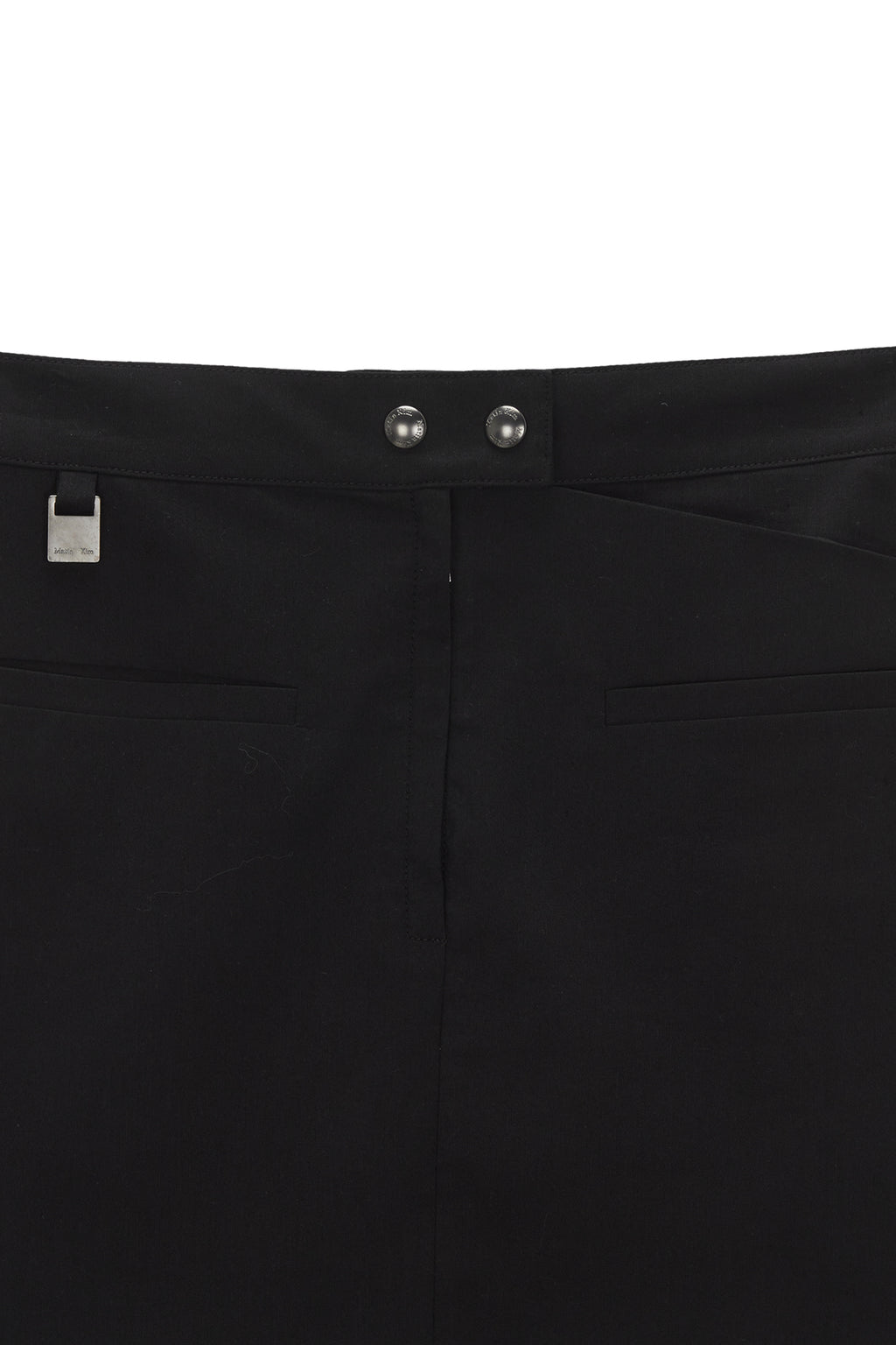 Matinkim Zipper Point Linen Mini Skirt IN Black