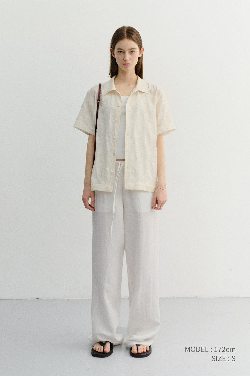 Dunst Unisex Holiday Jacquard Shirt Cream Jacquard