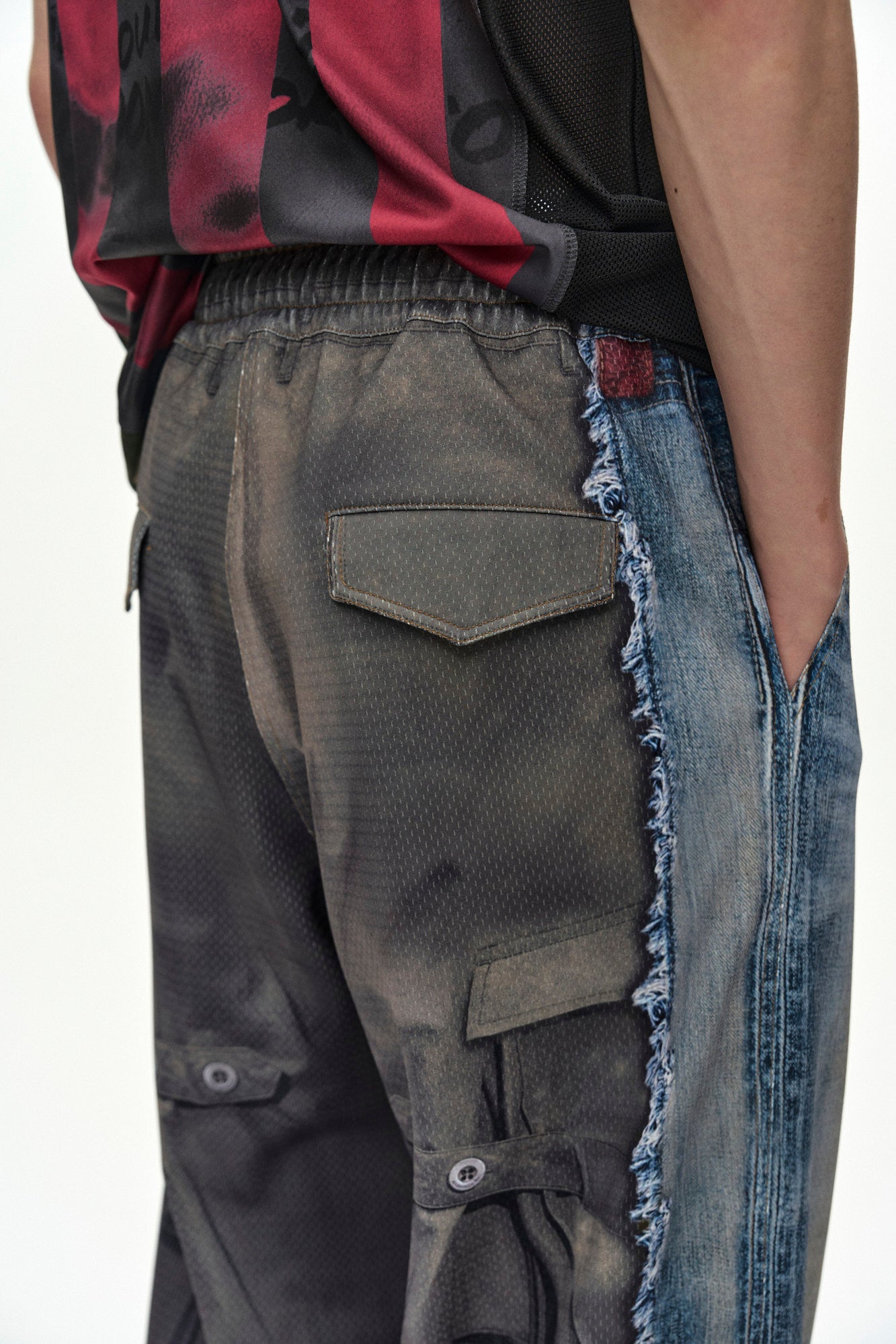 Andersson Bell Denim & Cargo Trompe L'Oeil Mesh Pants