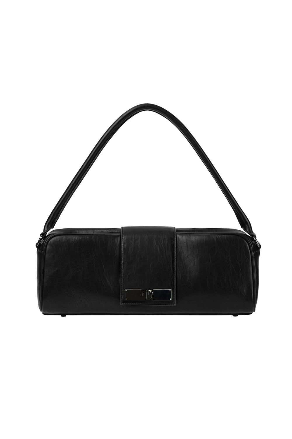 Treemingbird Square Flap Leather Shoulder Bag Black