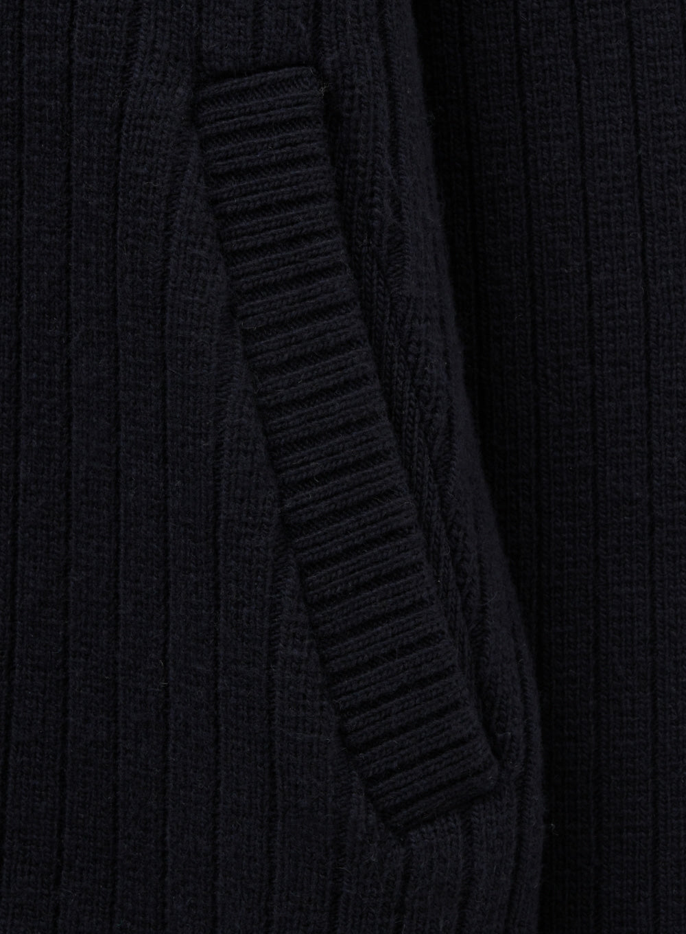 [satur] Faro Half Neck Knit Zip-up - Navy
