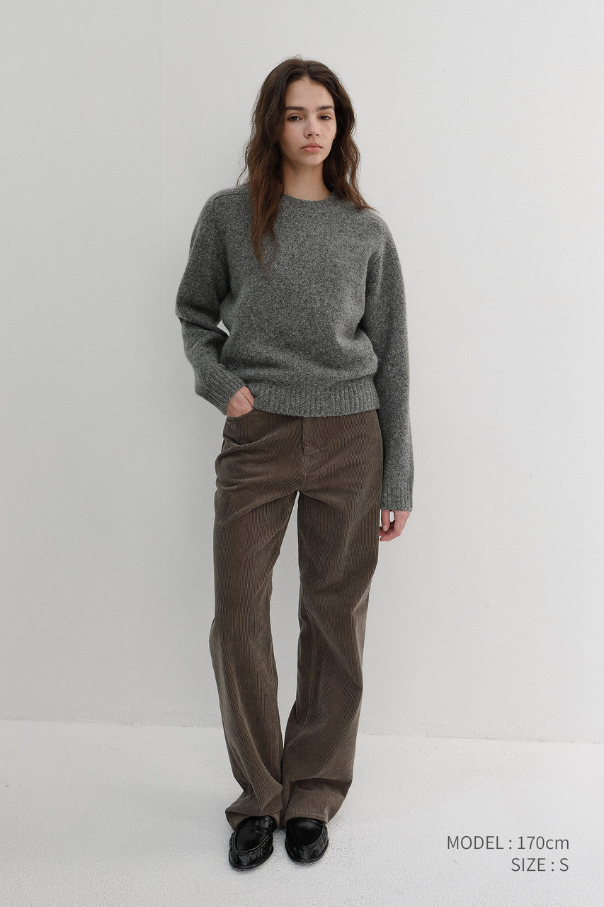 Dunst Unisex Shaggy Dog Sweater Melange Grey
