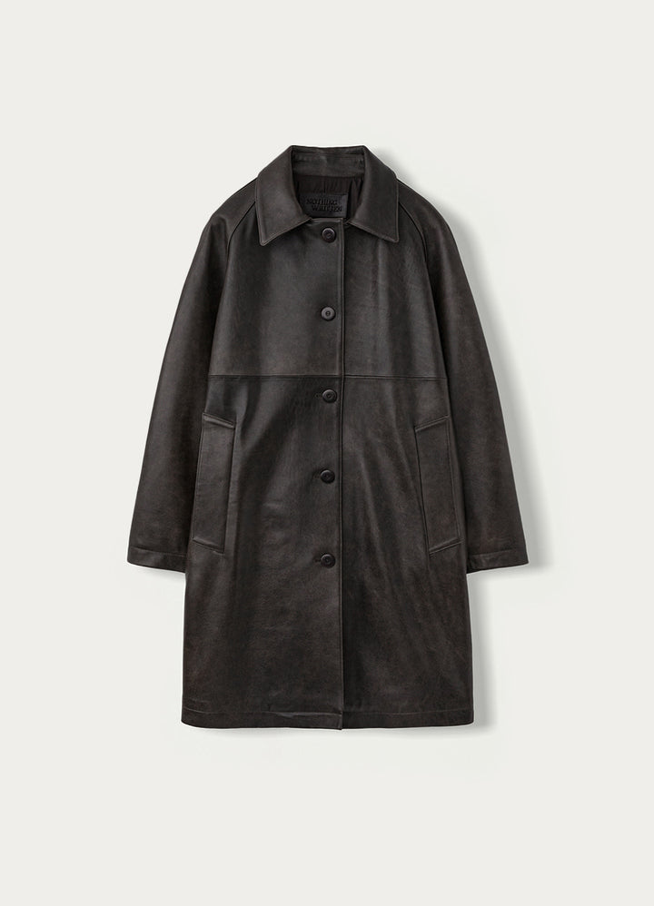 Nothing Written Raglan lambskin coat (Vintage brown)