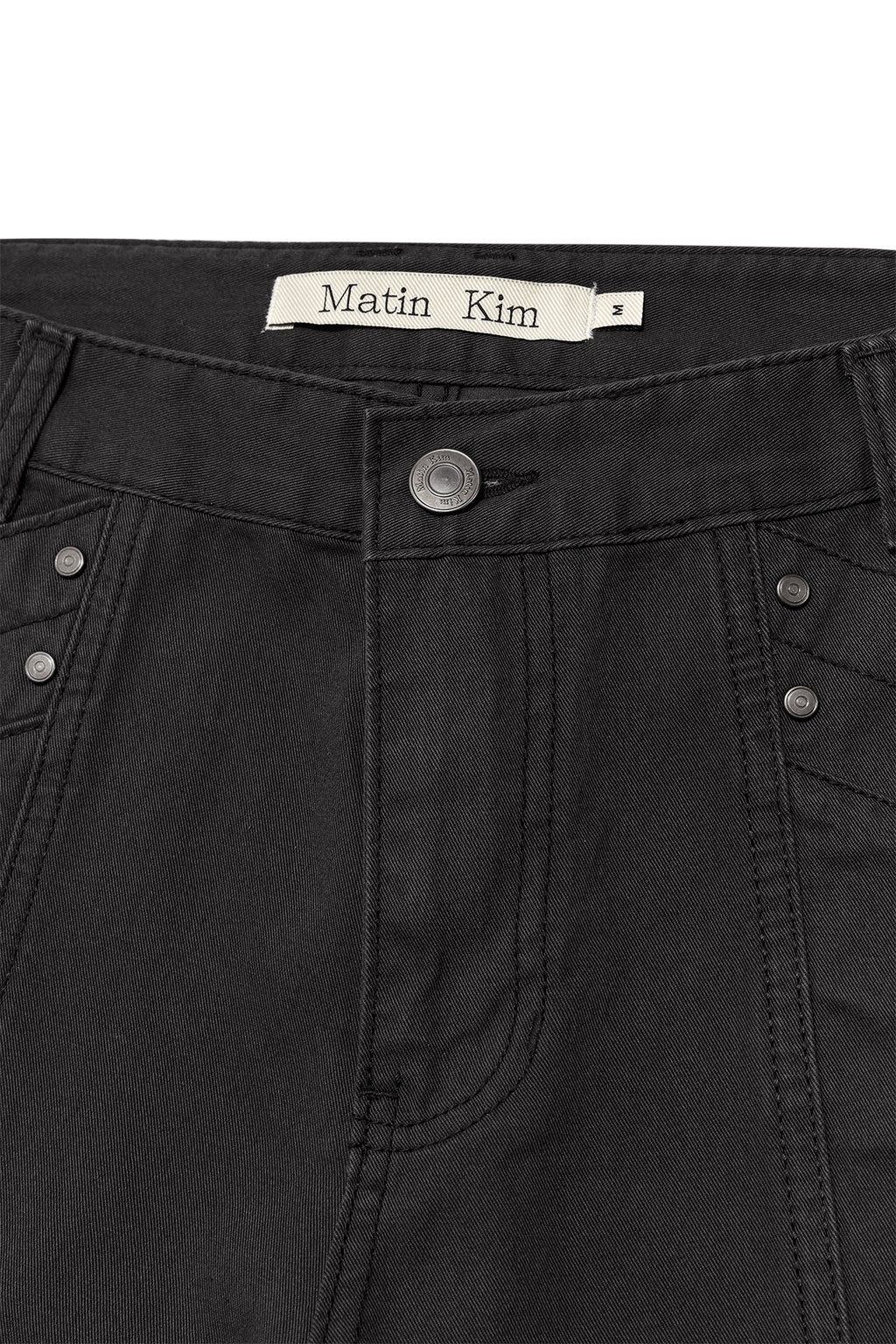[matinkim] SEMI SLIMFIT BERMUDA PANTS IN CHARCOAL
