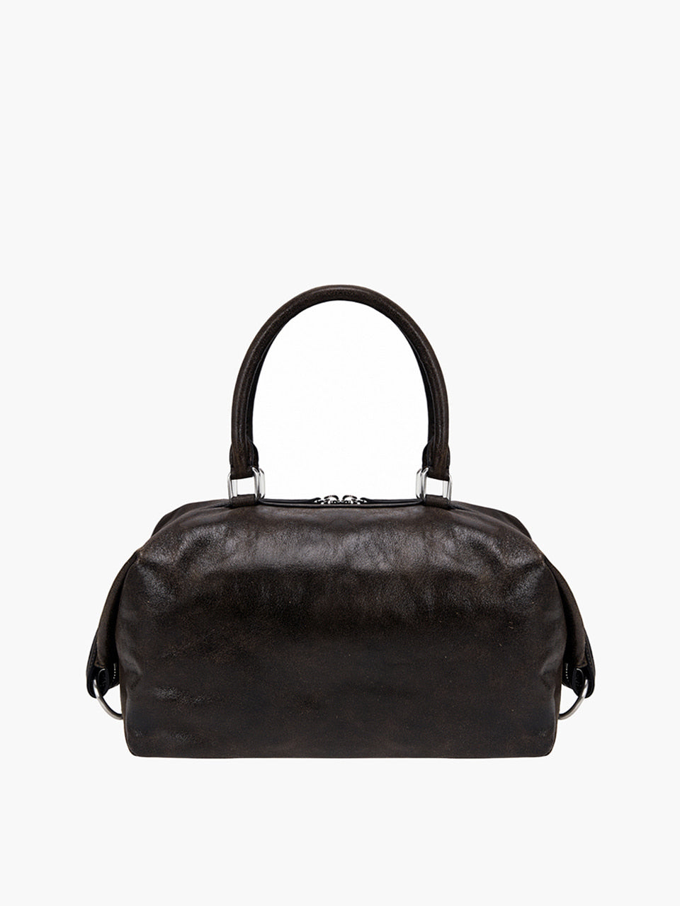Margesherwood Dumpling Tote brown+black two-tone cracked