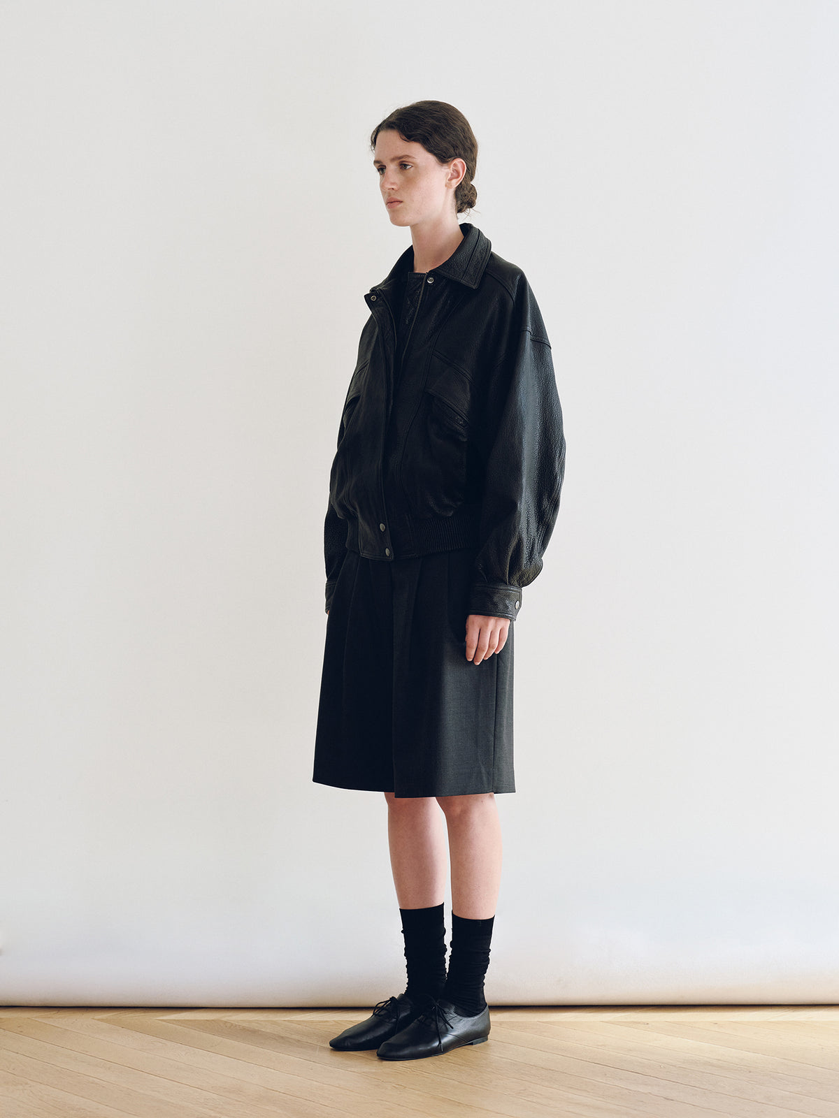Nothing Written Lambskin Bomber Jacket (Black)