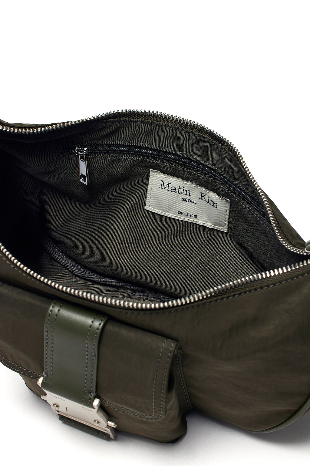 [matinkim] BUCKLE HOBO BAG IN KHAKI