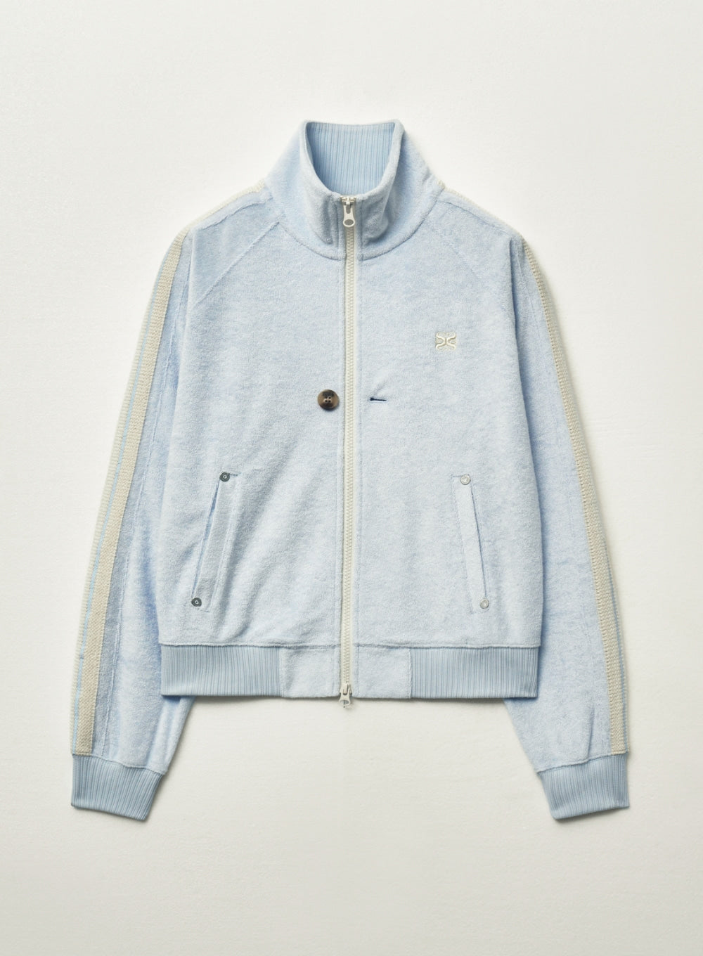 [satur] (W) Lawton Terry Track Zip-up Jacket - Sky Blue