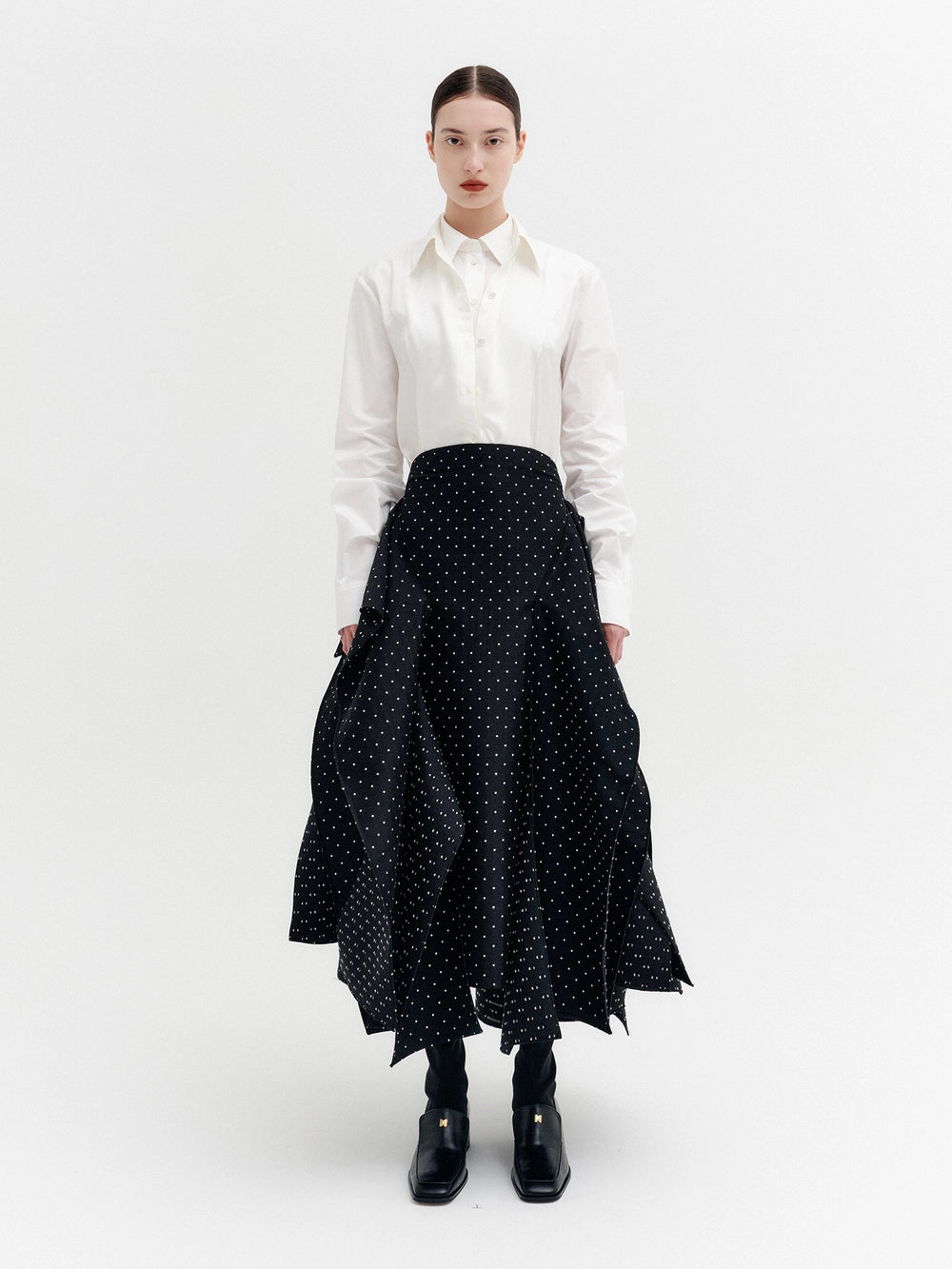 EENK Double Layer Collar Shirt - Ivory