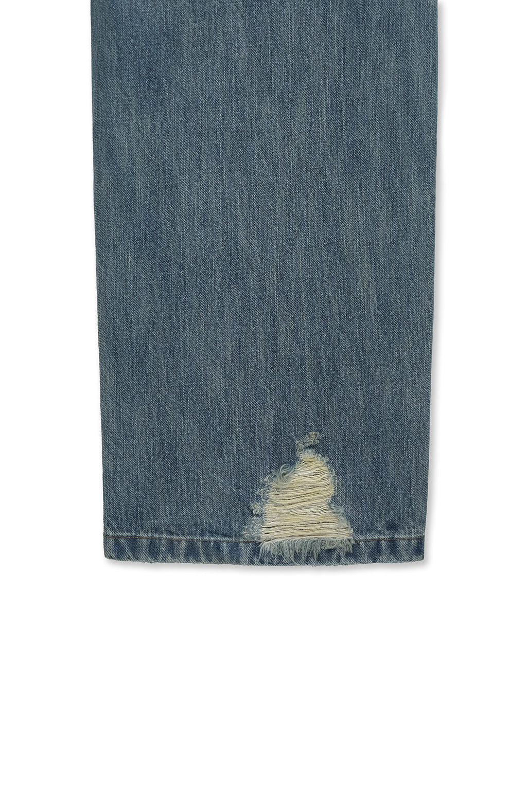 Matinkim Vintage Washed Double Knee Denim Pants For Men IN Blue