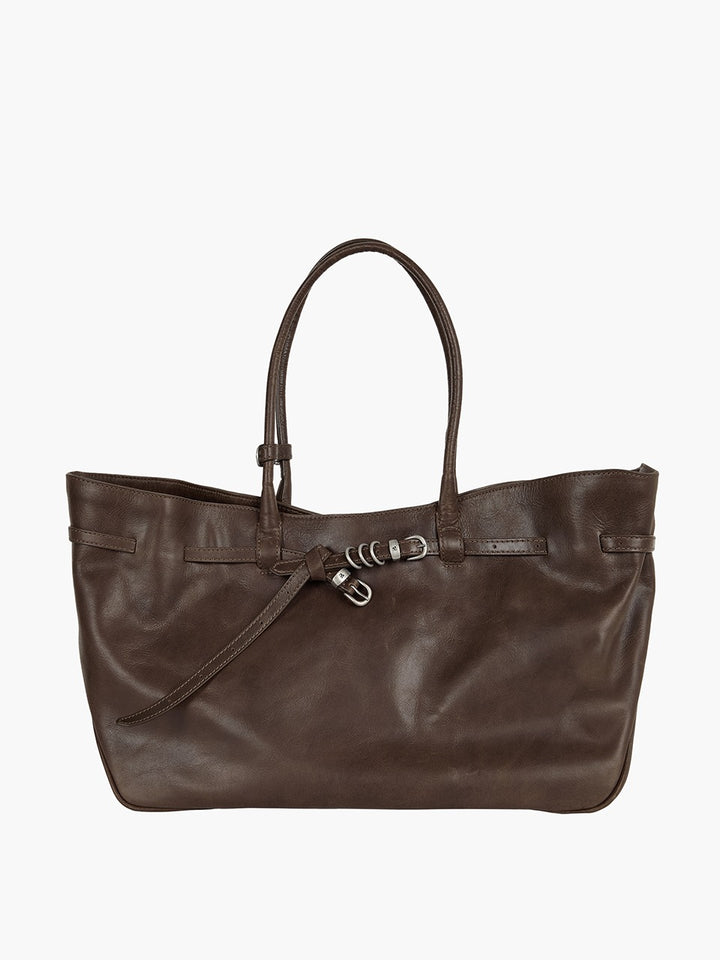 Margesherwood Grandma Used Bag Large washed brown pull-up
