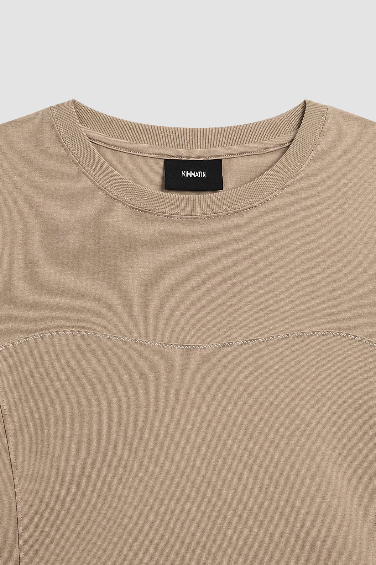 Matinkim Stitch Cut Out Long Sleeve Top IN Beige