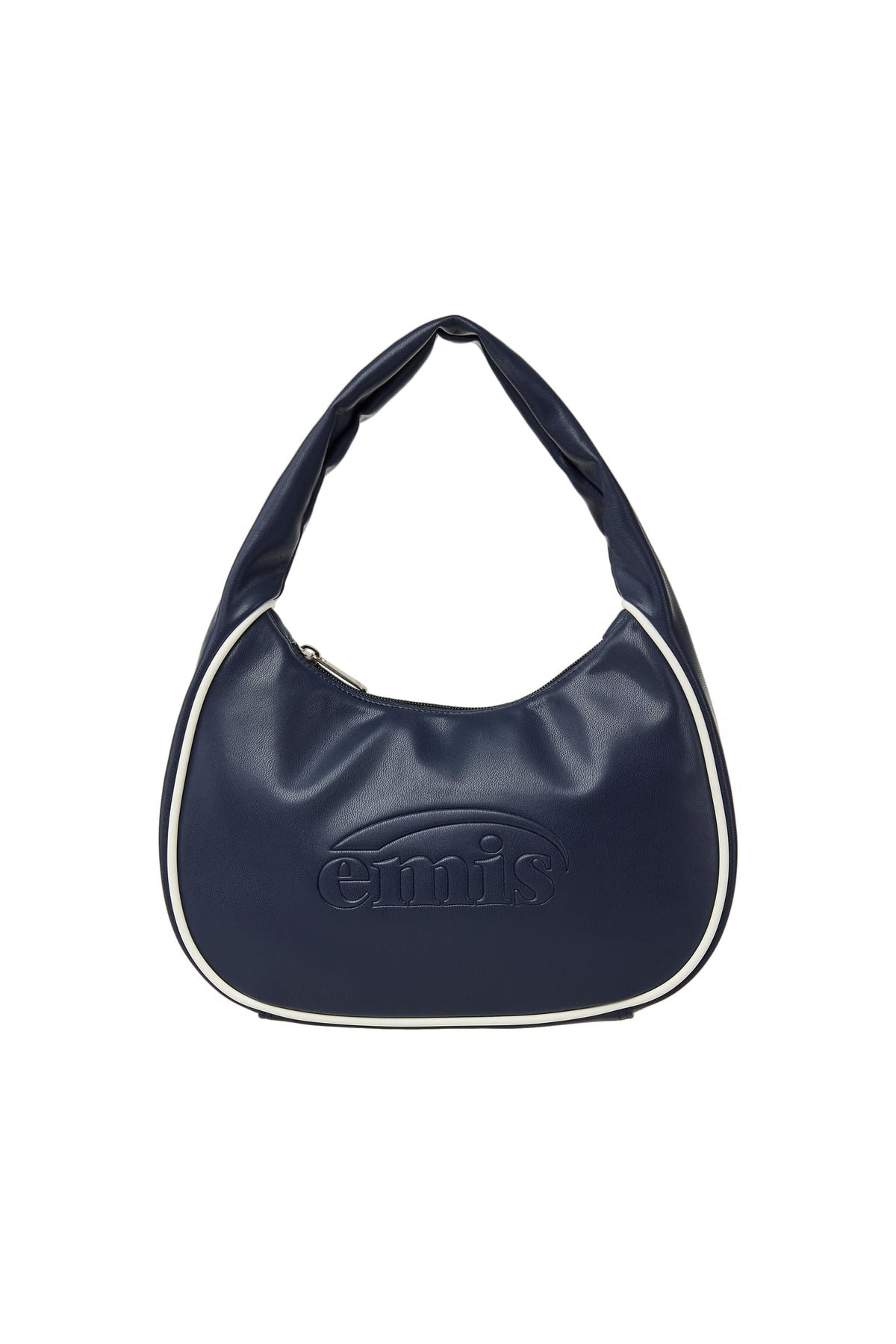 EMIS Embossed Logo Hobo Bag-Navy