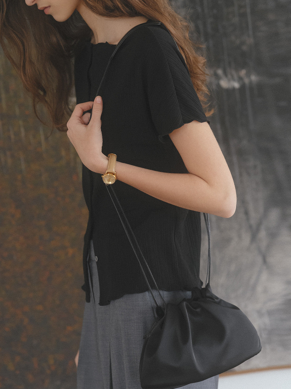 Tillidie Shirring strap bag Black