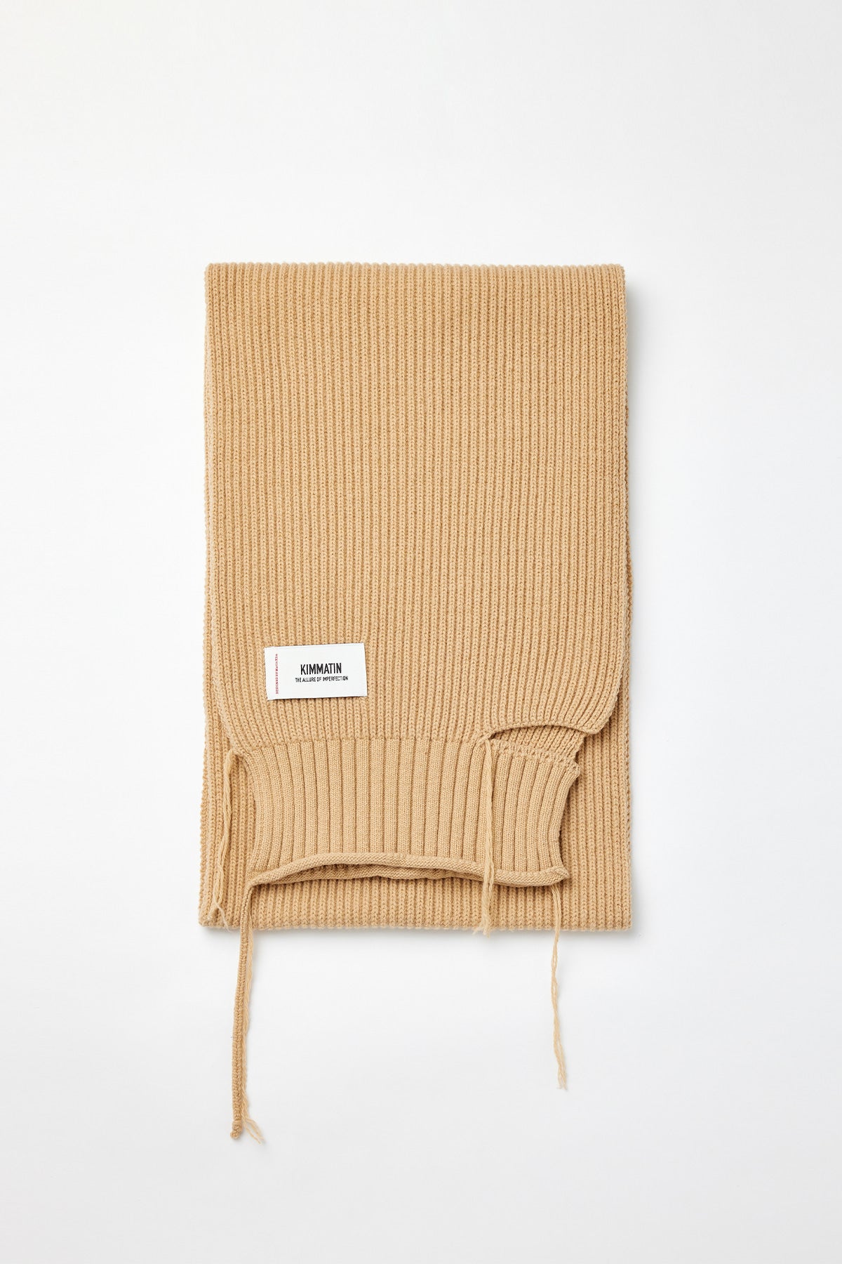 Matinkim Cut Out Wool Knit Muffler IN Beige