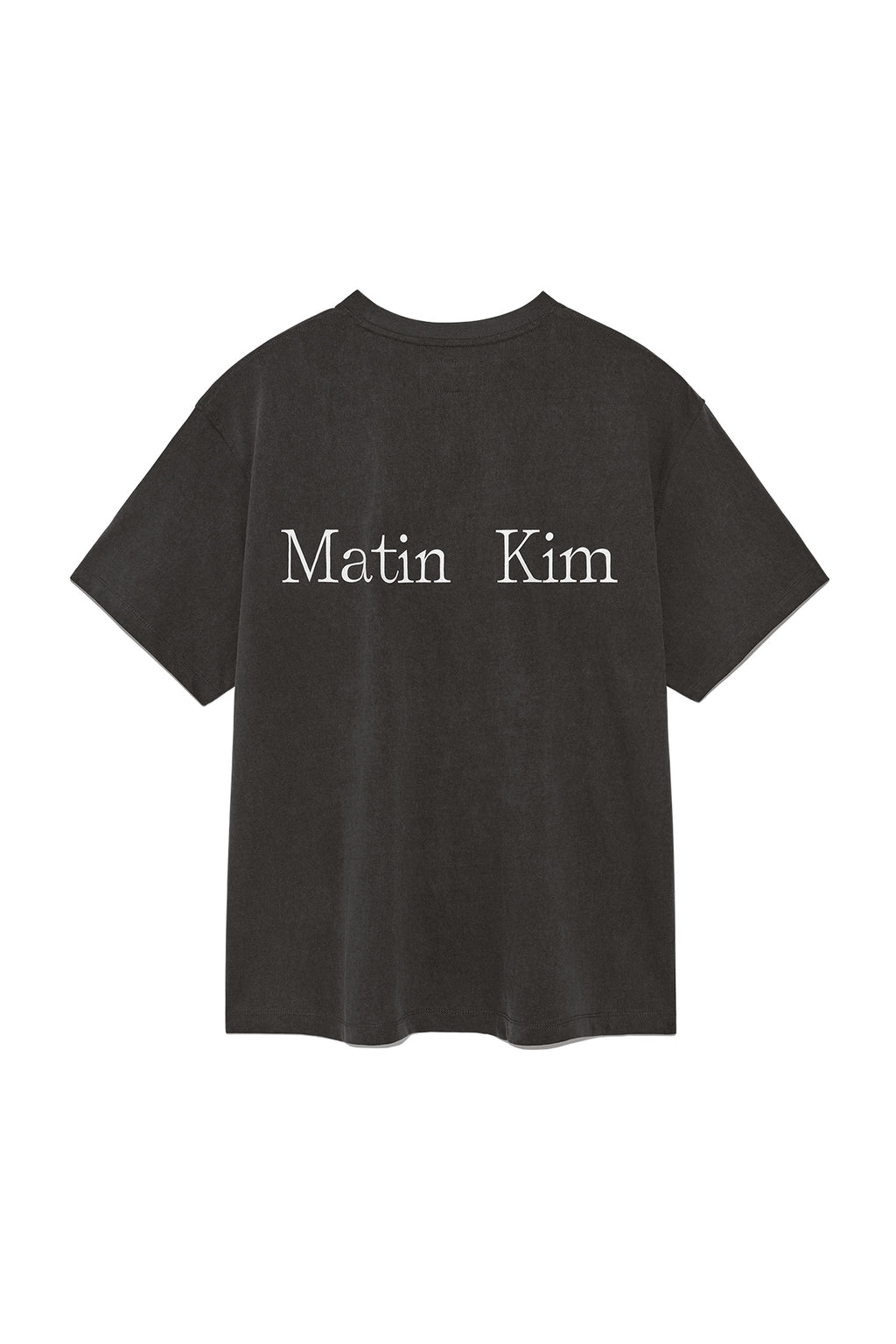Matinkim Vintage Washed Logo Top For Men IN Charcoal