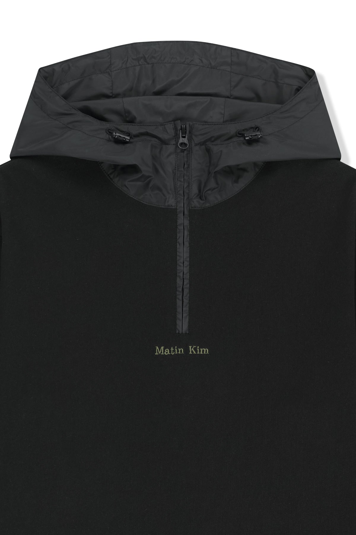 Matinkim Color Block Hoody Quarter Zip UP IN Black