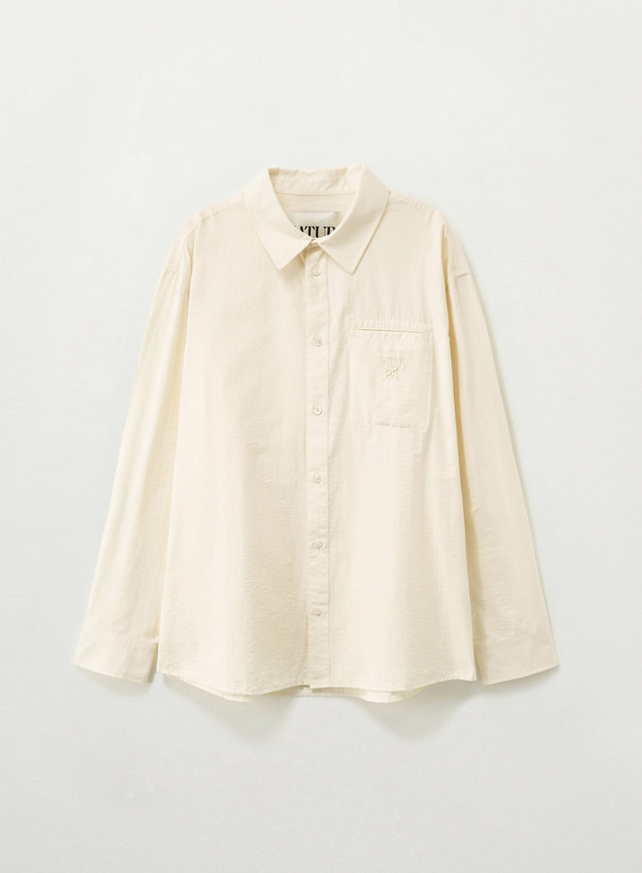 Satur Light Weight Cotton Shirt - Cream