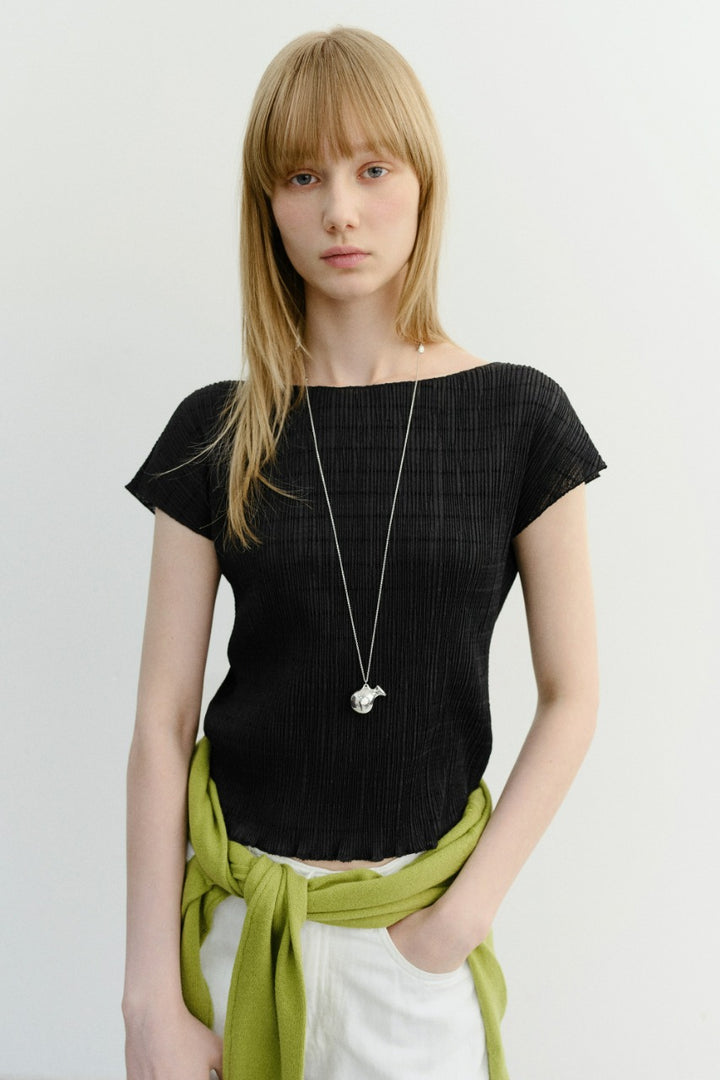 Dunst Pleats Blouse Black