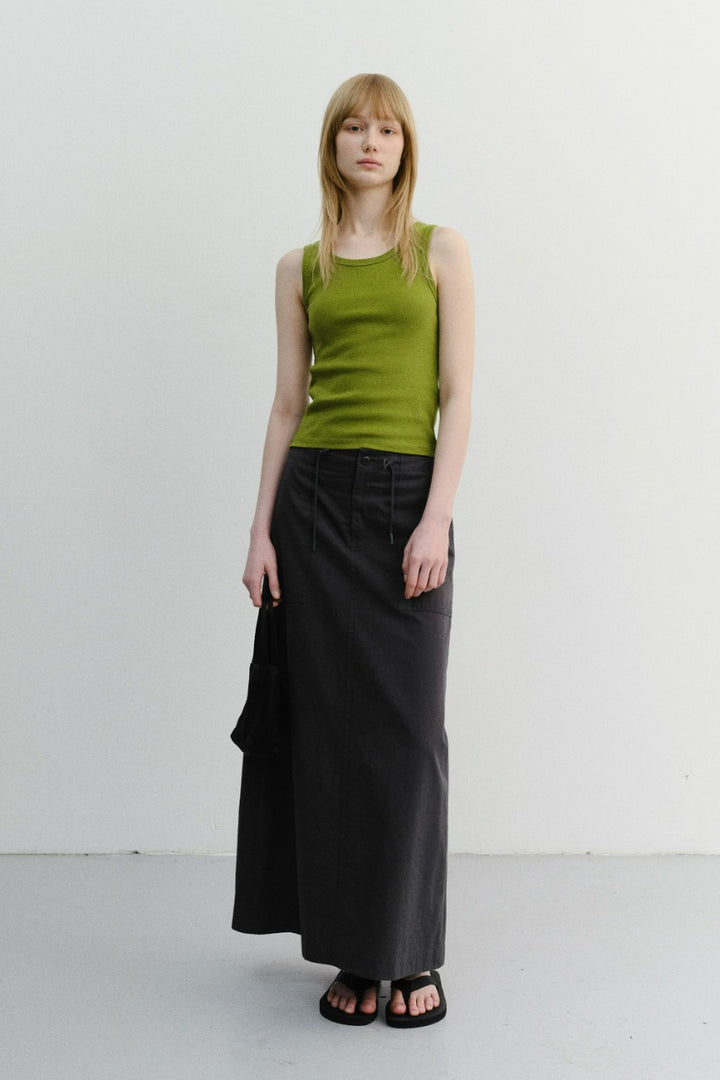 Dunst Essential Sleeveless Top Olive