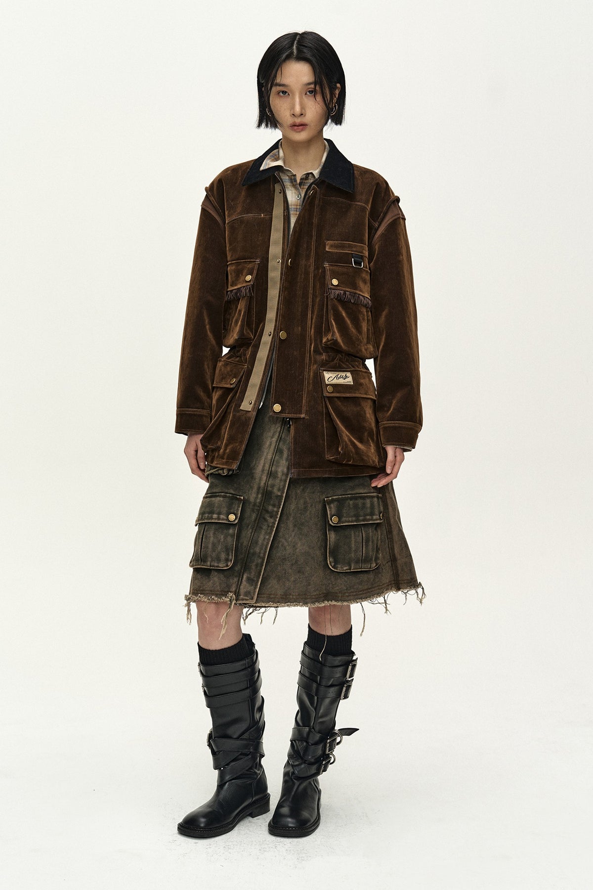 Andersson Bell Multi-Pocket Velvet Safari Jacket