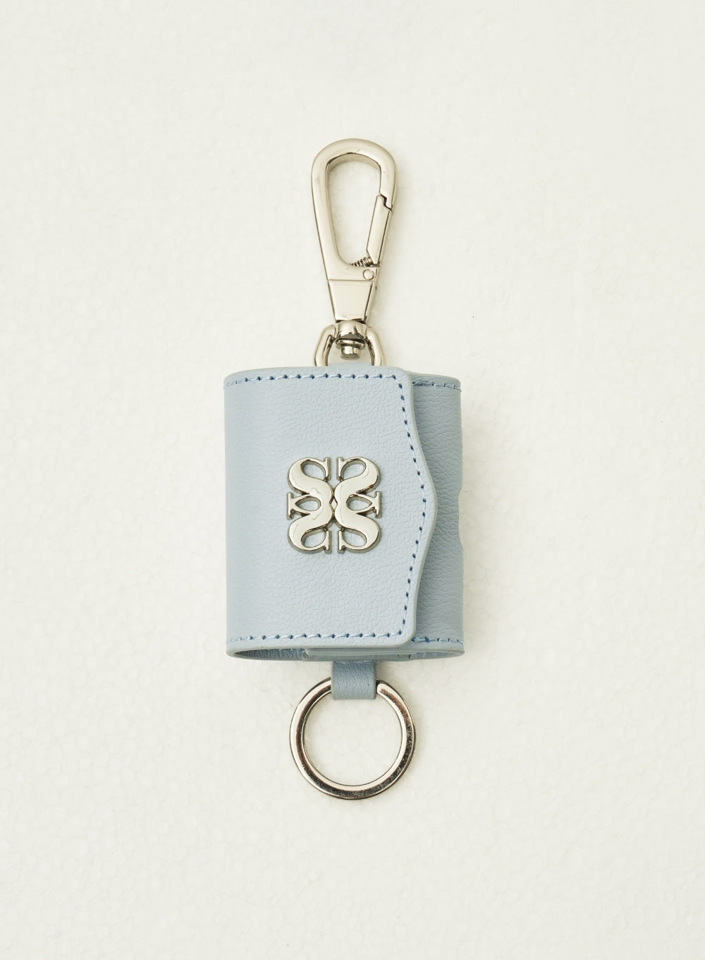 [satur] Satur Keyring Leather Airpods Case - Sky Blue