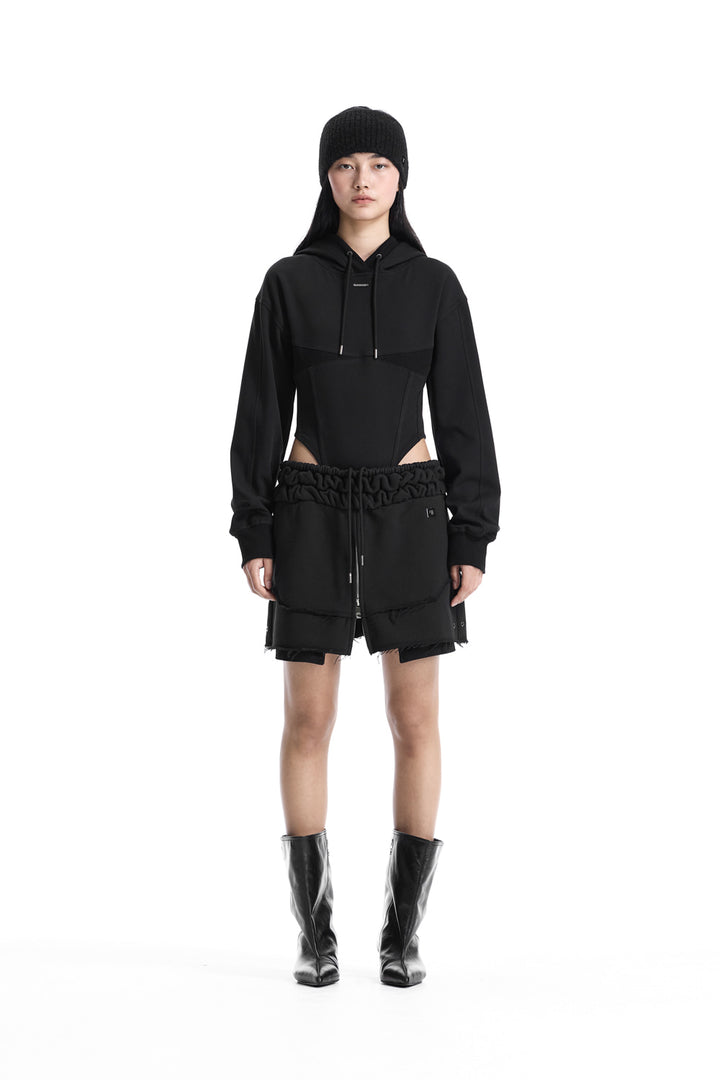 Treemingbird Hooded Bodysuit Black