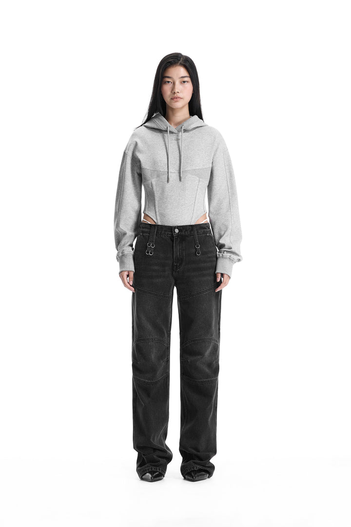 Treemingbird Hooded Bodysuit Melange Gray